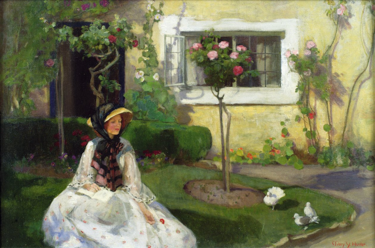 Sessiz Bir An (tuval üzerine yağlı boya) by Mary Young Hunter
