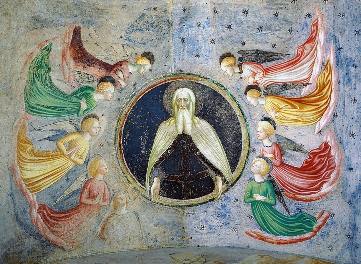 Meleklerle çevrili Baba Tanrı. 1435 by Tommaso Masolino da Panicale