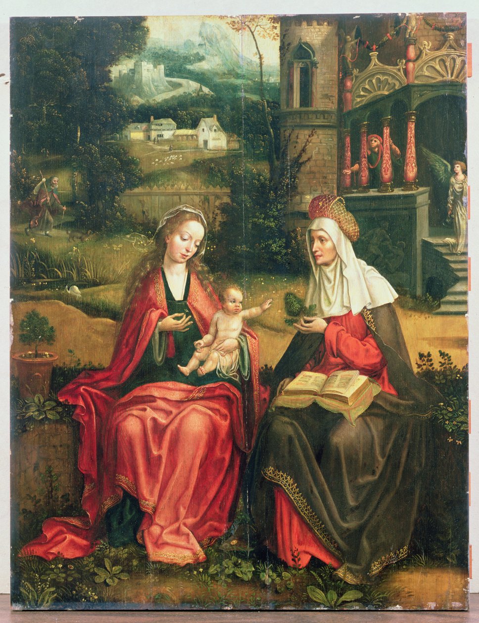 Madonna ve St. Anne ile Çocuk by Master of 1518