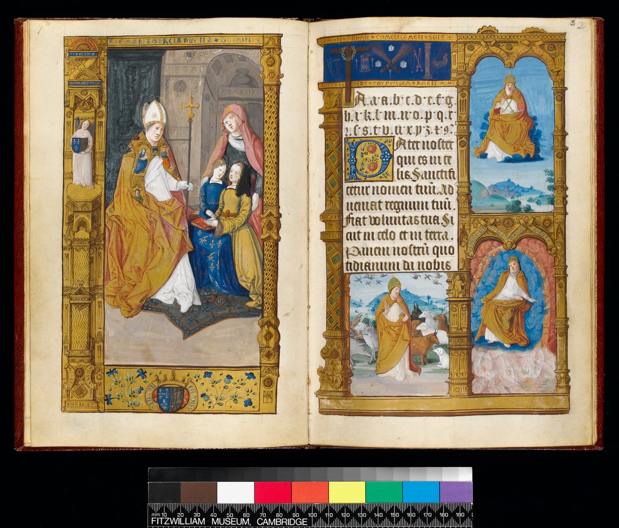 Bayan 159, fol 2v ve 3r Anne of Brittany, "The Primer of Claude of France of France"dan St Claude