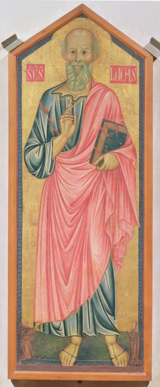 Aziz Evangelist Luke (panelde öfke) by Master of the Magdalen