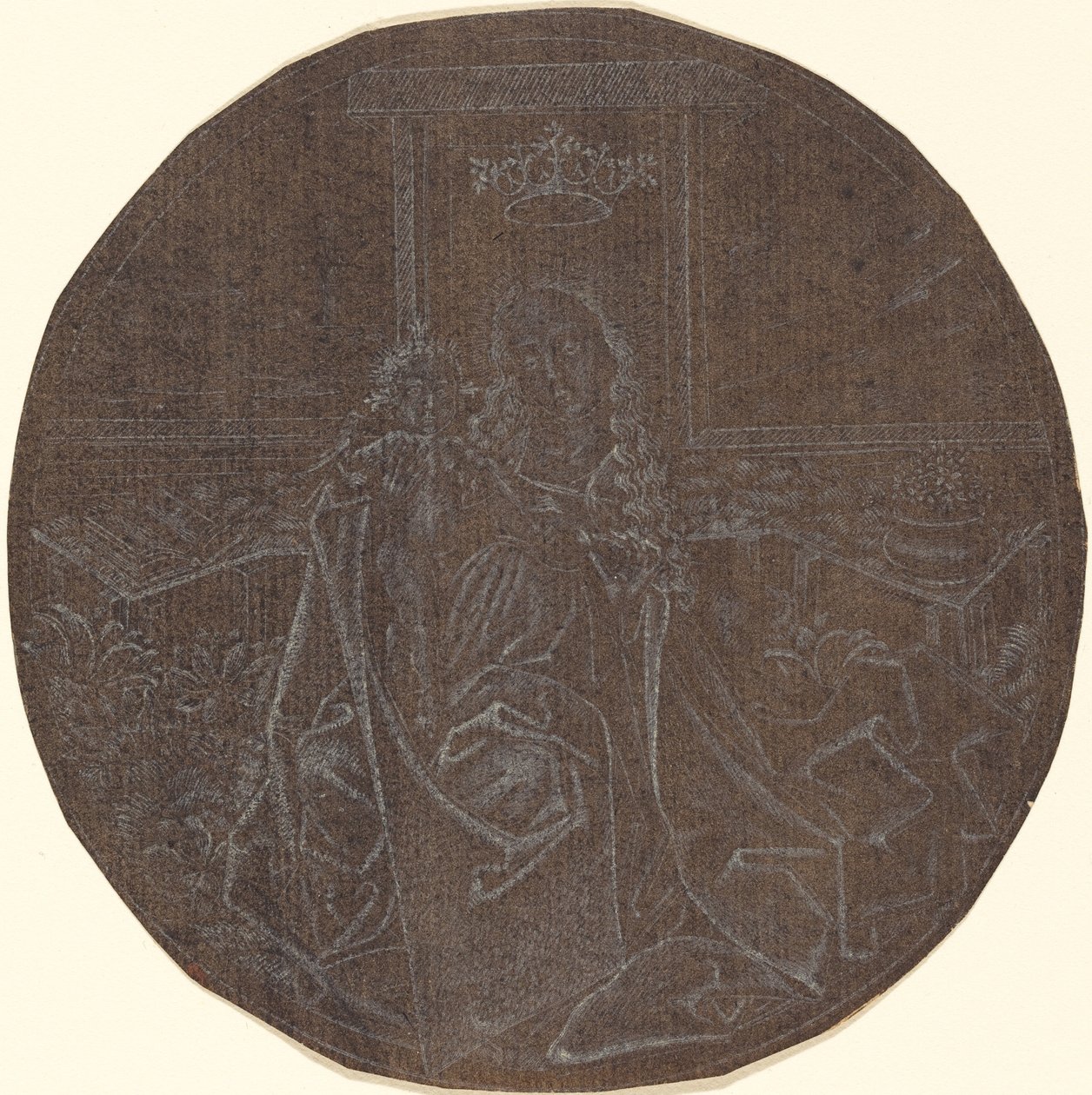 Bahçedeki Madonna ve Çocuk by Master E.S.