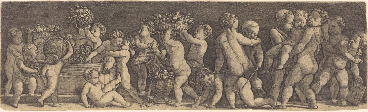 Üzüm Hasat Eden Çocuklar by Master IB after Raphael