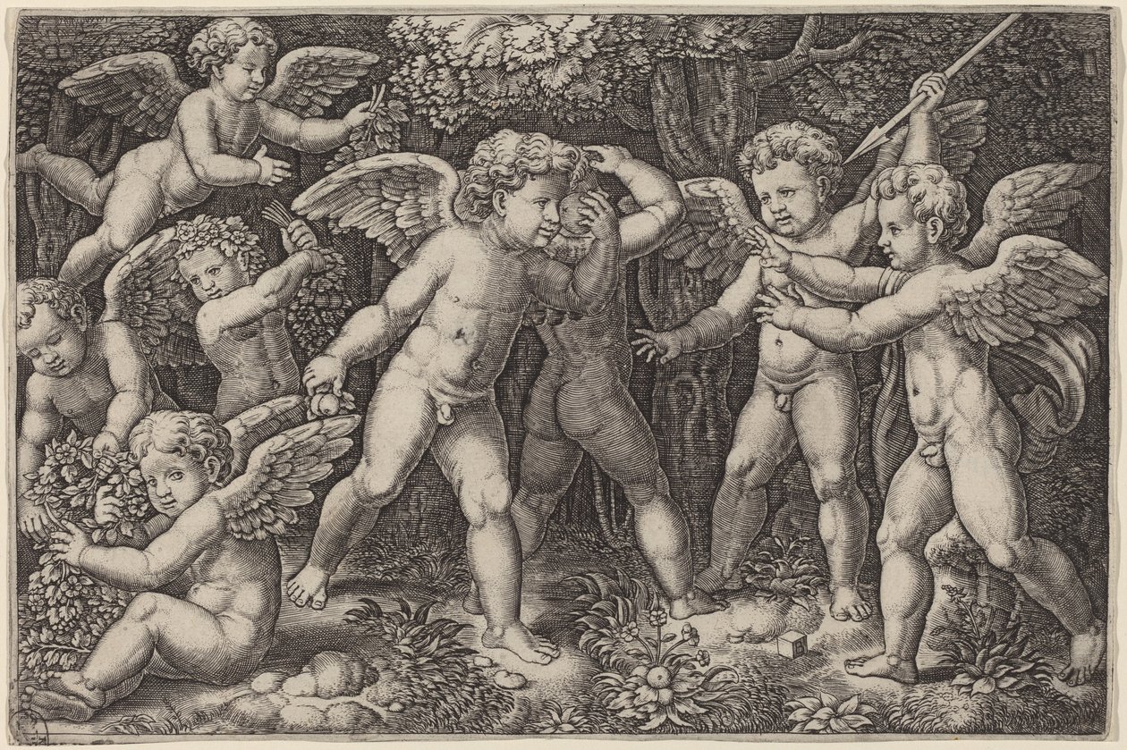 putti oyun by Master of the Die after Raphael