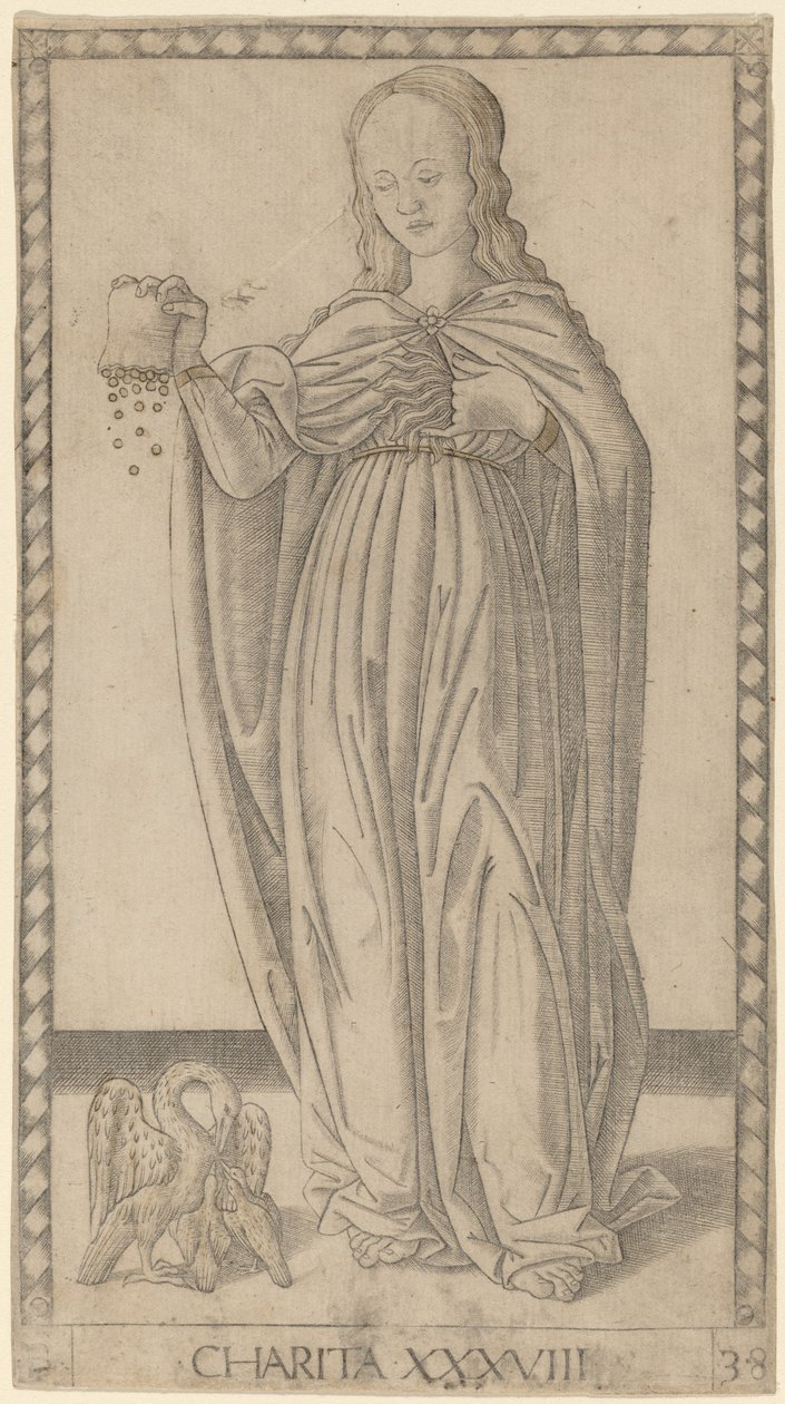 Charita (Hayırseverlik) by Master of the E Series Tarocchi