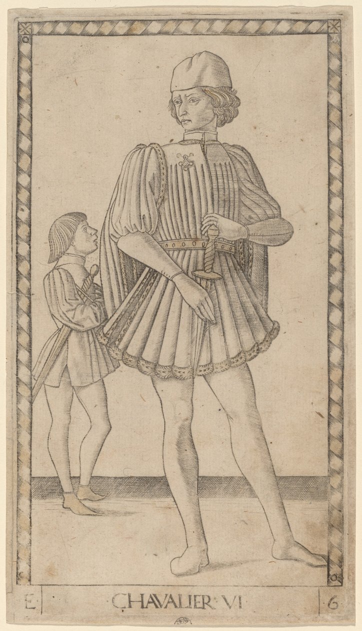 Şövalye (Şövalye) by Master of the E Series Tarocchi