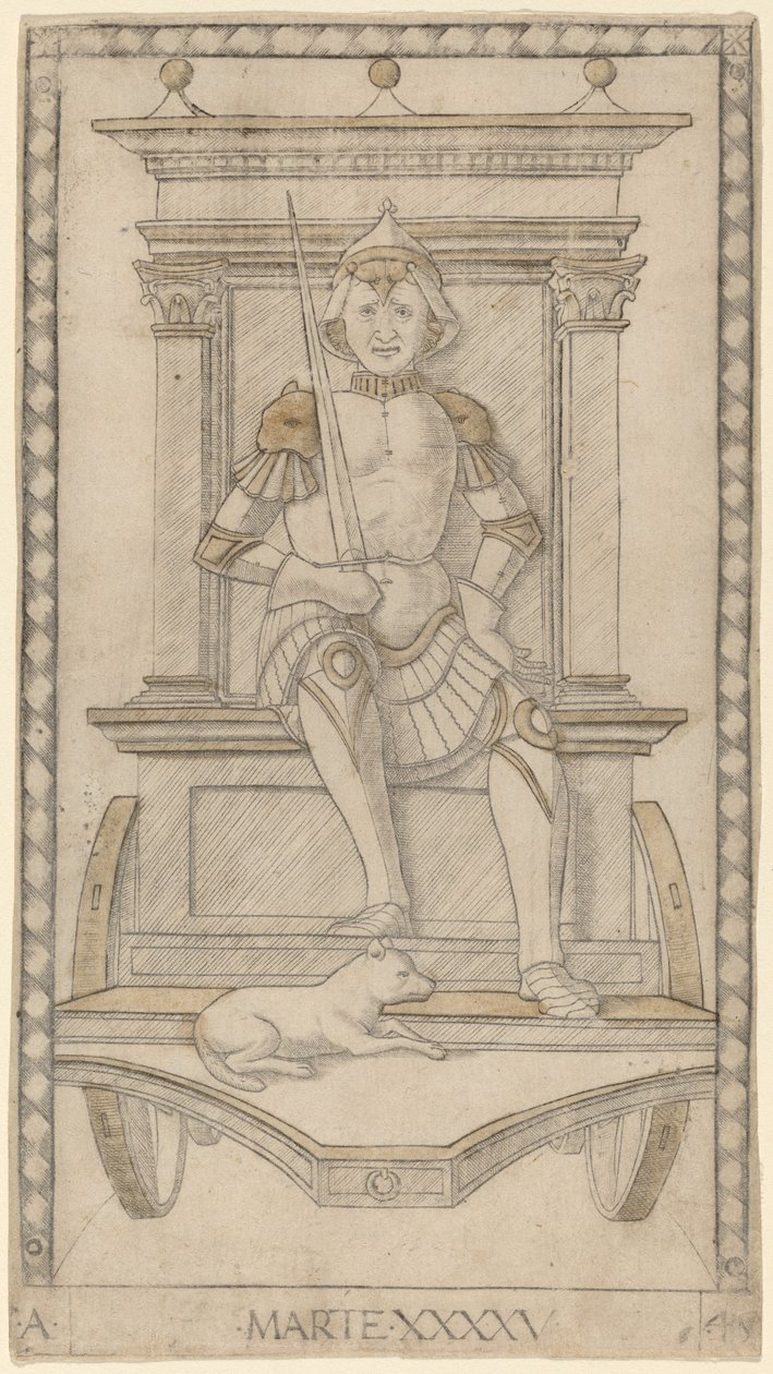 Mars (Mart) by Master of the E Series Tarocchi