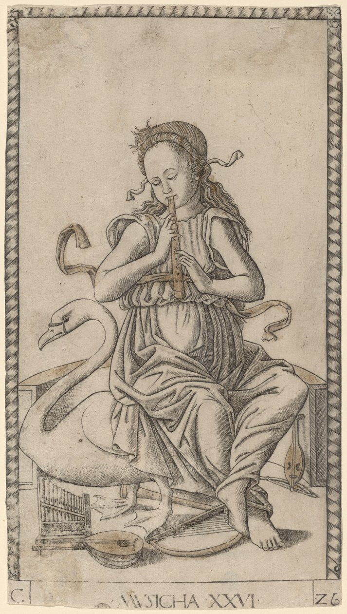 Musicha (Müzik) by Master of the E Series Tarocchi