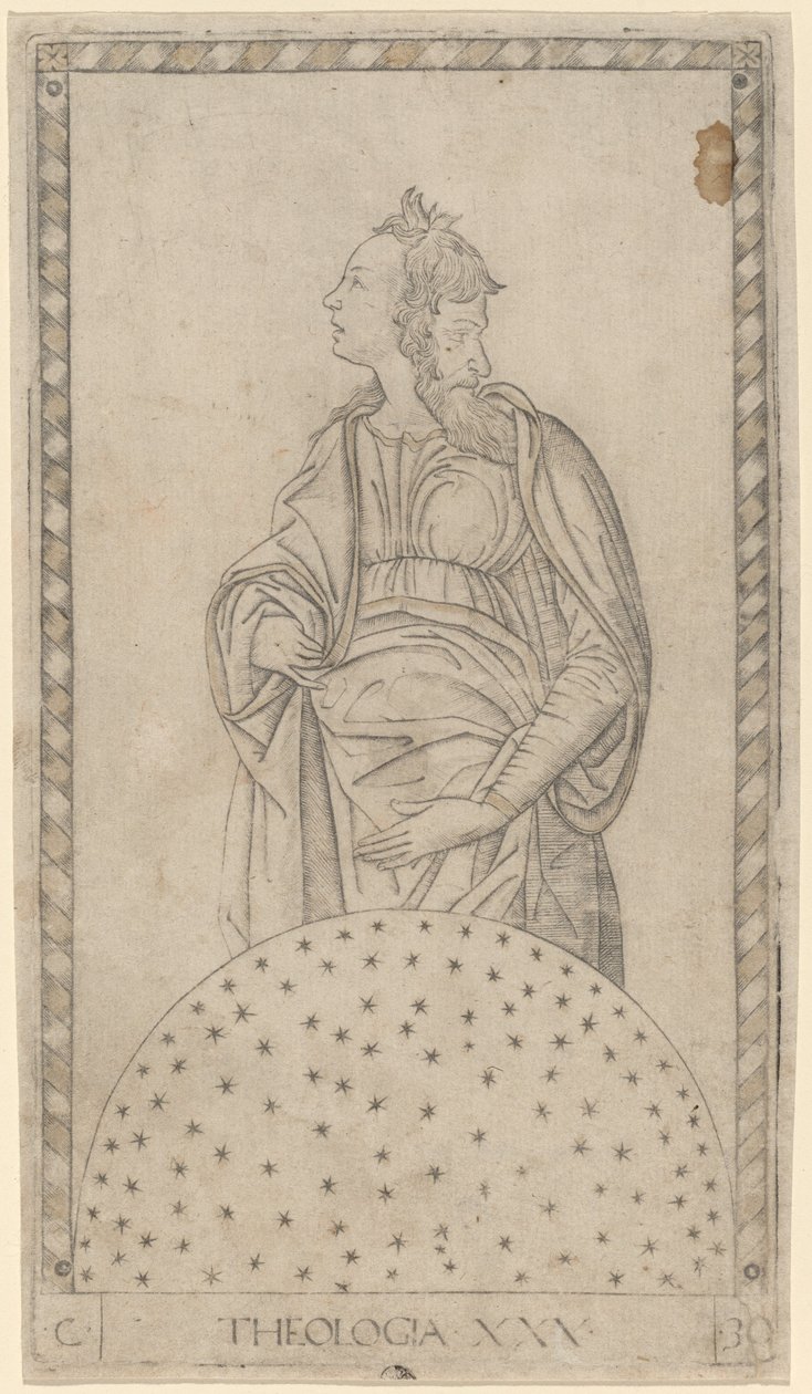 Teoloji (İlahiyat) by Master of the E Series Tarocchi