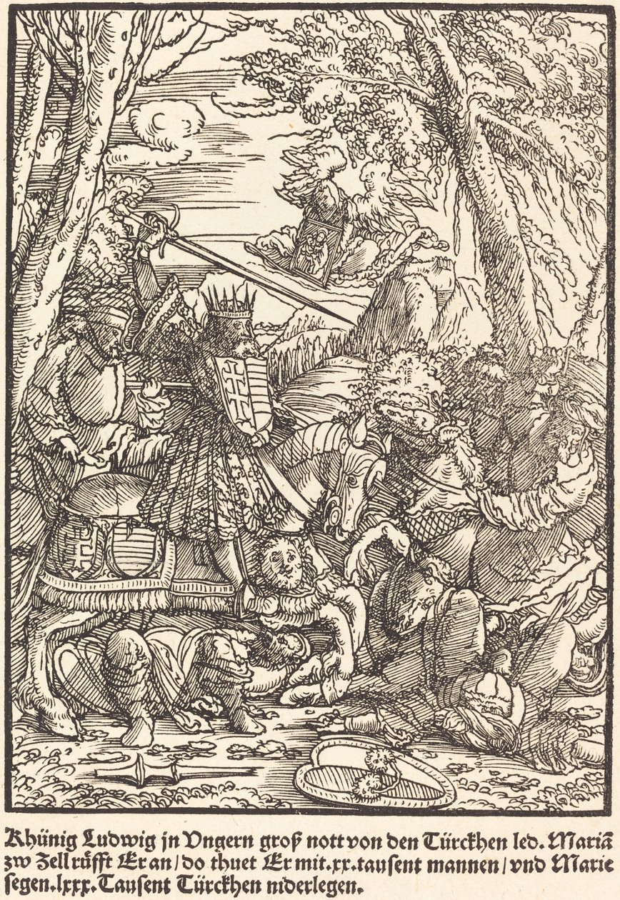Khunig Ludwig... by Master of the Miracles of Mariazell