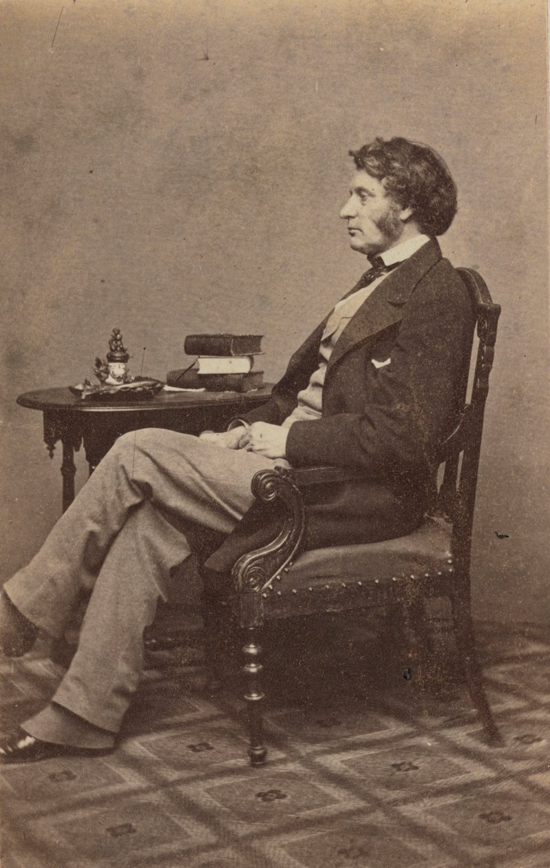 Charles Sumner'ın carte-de-visite portresi, 1860'lar. by Mathew Brady