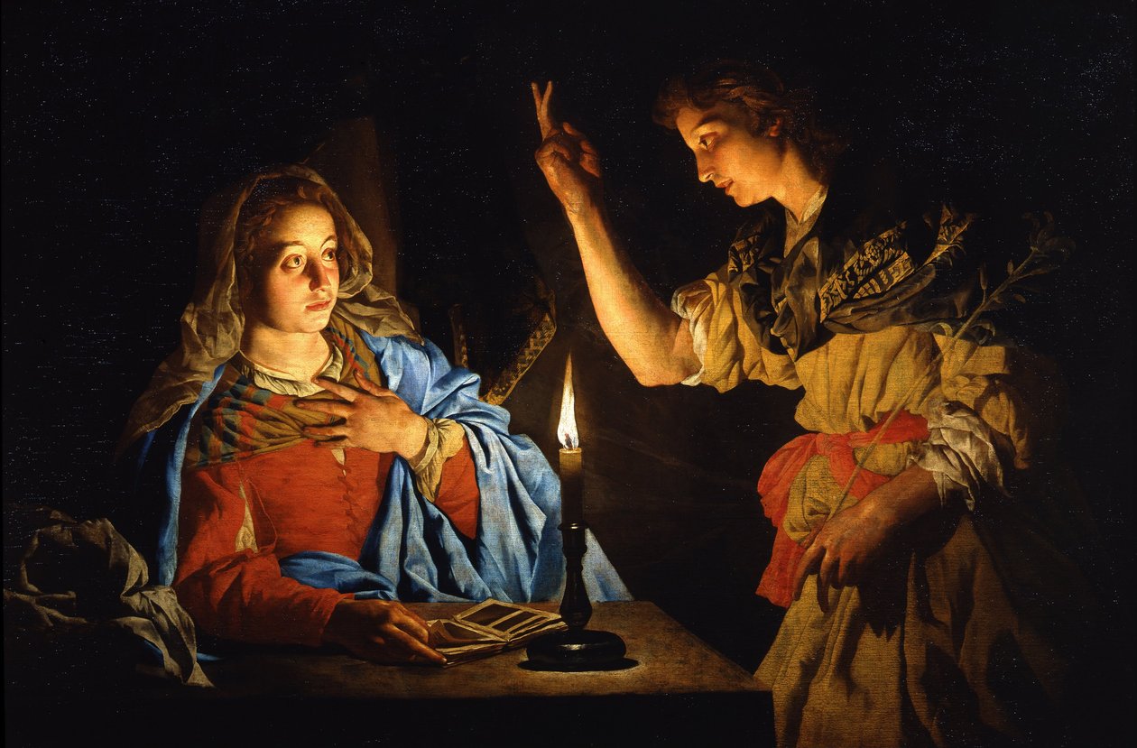 Müjde, Erken 17. Yüzyıl. by Matthias Stomer