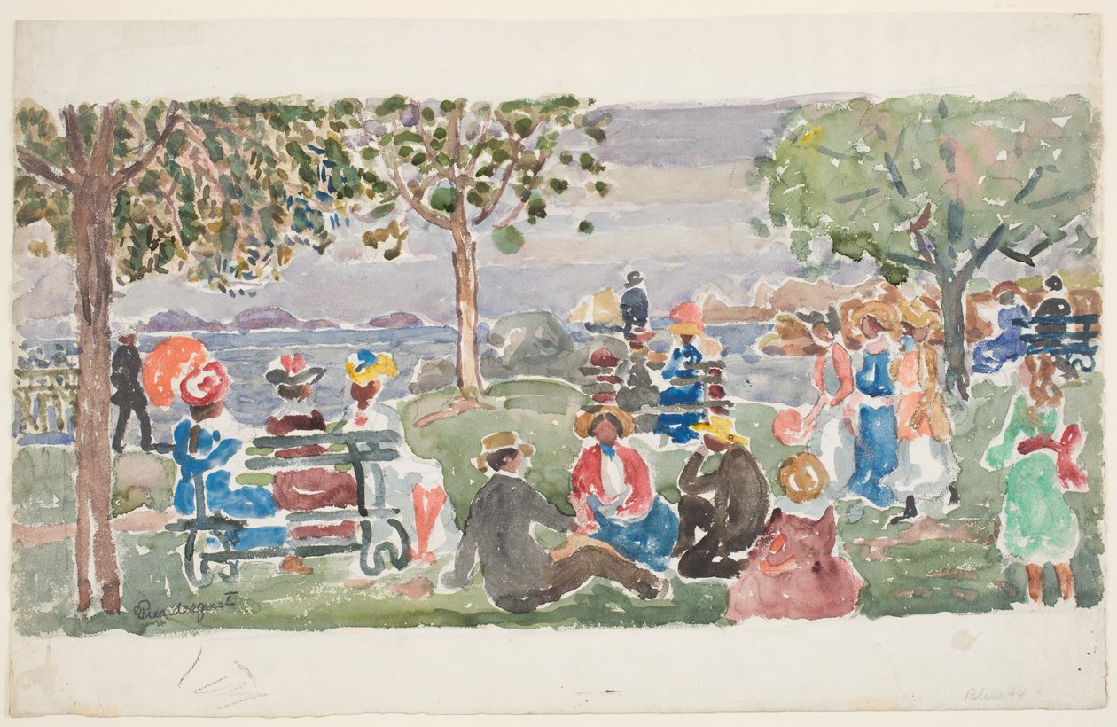 Gloucester Park (kağıt üzerinde wc) by Maurice Brazil Prendergast