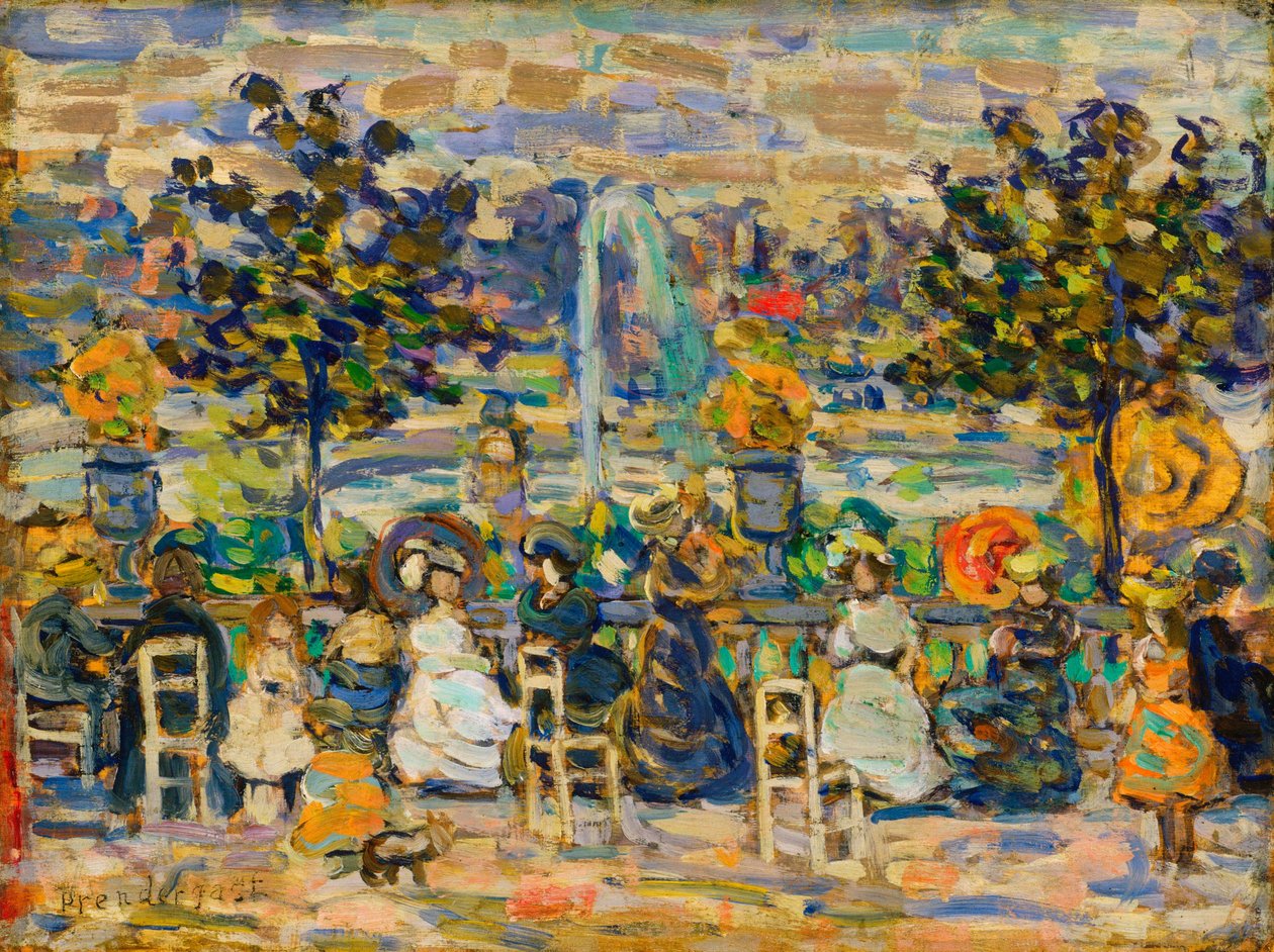 Lüksemburg Bahçelerinde by Maurice Brazil Prendergast