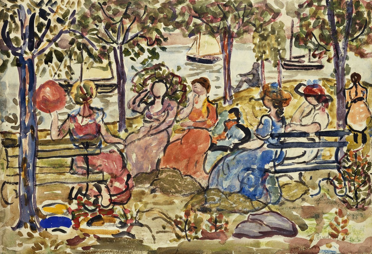 Parkta öğleden sonra, by Maurice Brazil Prendergast