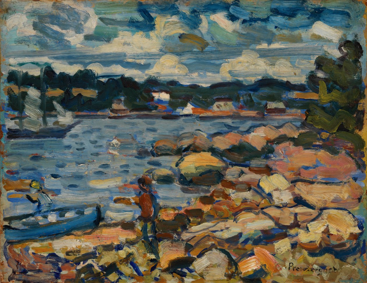 Brooksville, Maine (Nehir ve Kayalar) by Maurice Brazil Prendergast