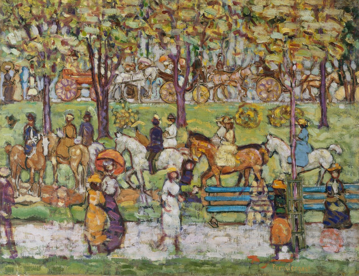 Central Park, c.1914-15 by Maurice Brazil Prendergast