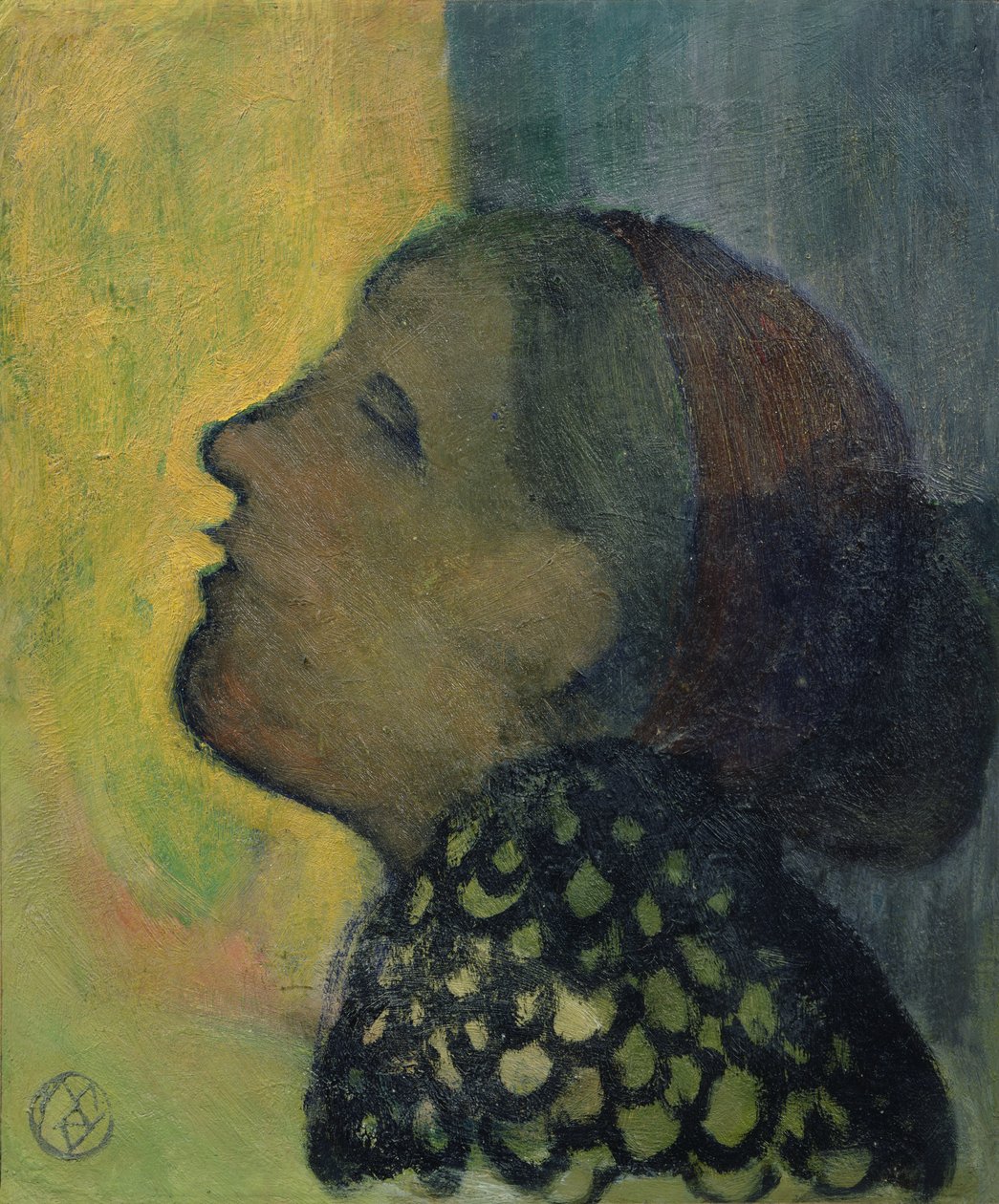 Profilde Yükseltilmiş Kafa, 1890 dolayları by Maurice Denis