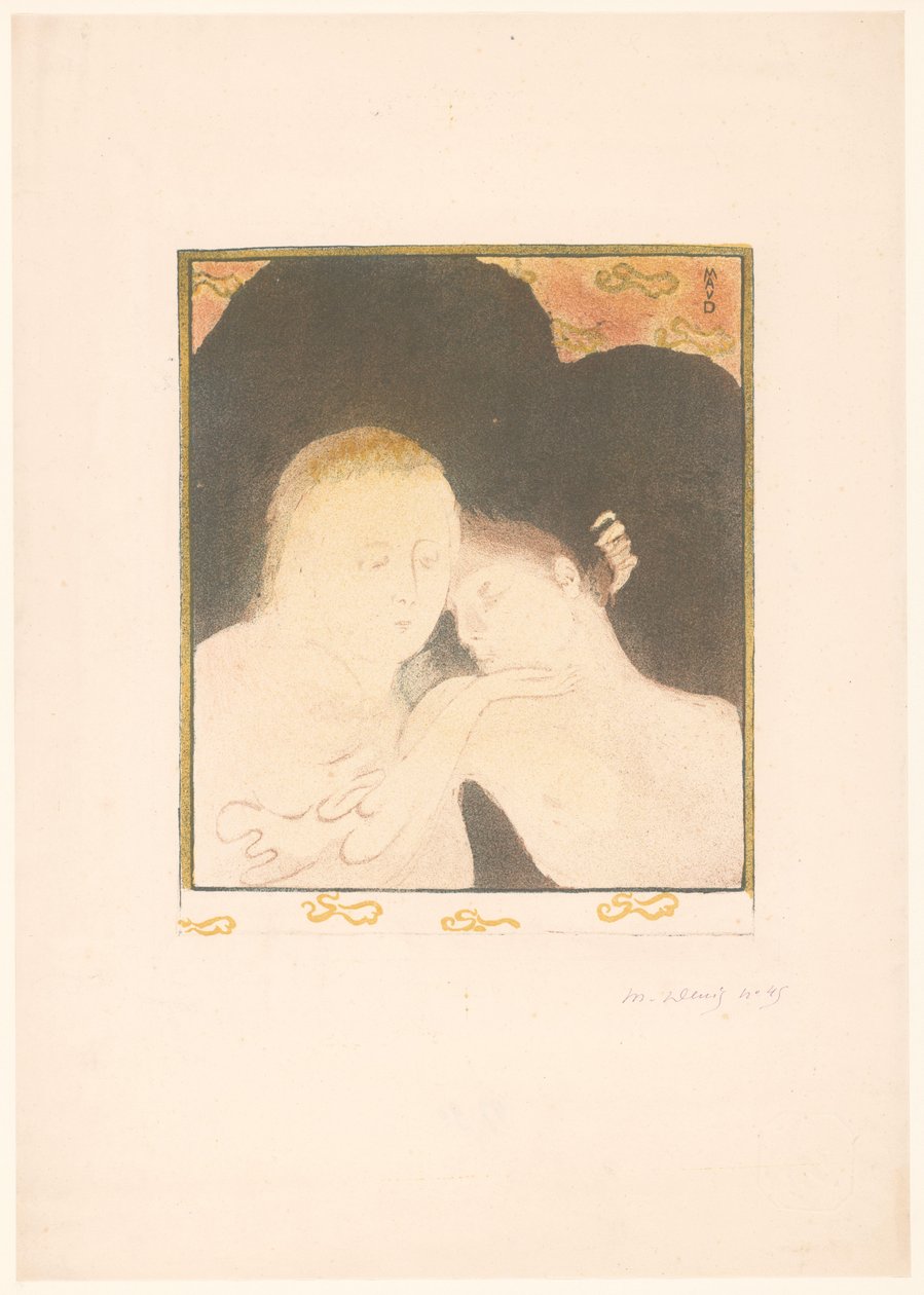 Kadın sarılma genç adam by Maurice Denis
