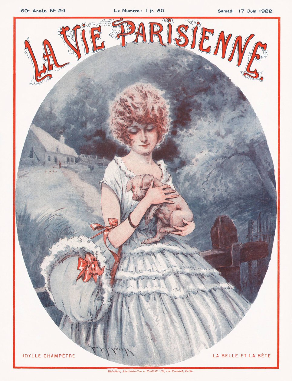 Parisli Life Dergisi Kapağı, 1922 by Maurice Millière