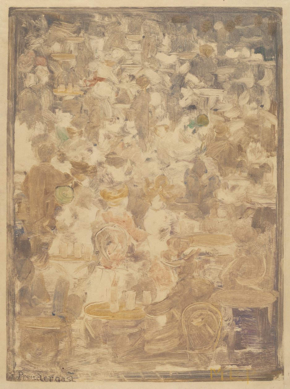 Açık Kafe Sahnesi by Maurice Brazil Prendergast
