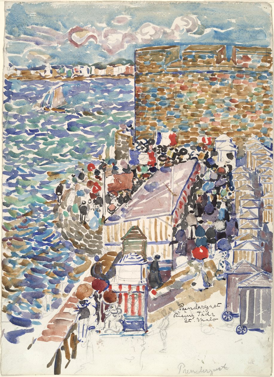 Yükselen Gelgit, St. Malo by Maurice Brazil Prendergast