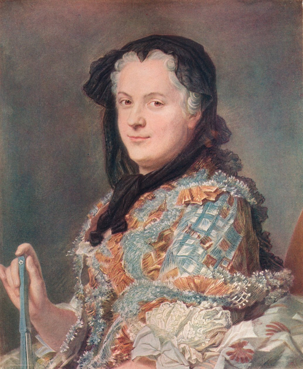 Marie Leczinska, c1748. by Maurice Quentin de La Tour