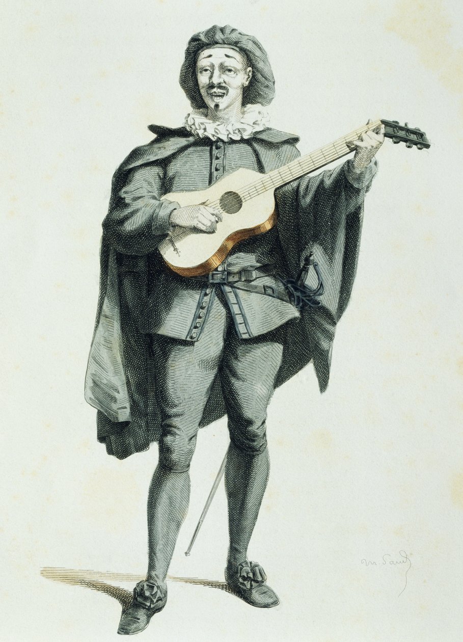 Scaramouche, Maurice Sand (1823-1889) tarafından by Maurice Sand