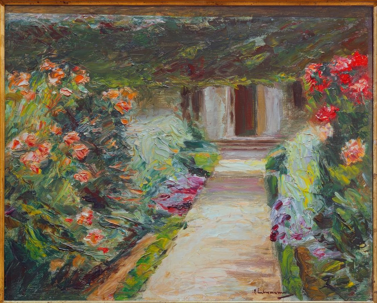 Kuzeydoğudaki mutfak bahçesi - uzun ömürlü çiçekler by Max Liebermann