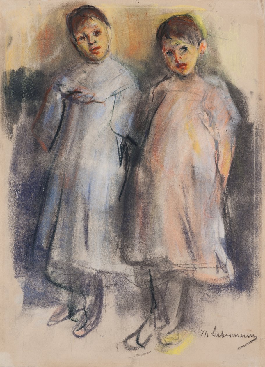 İki Küçük Kız, c.1902 by Max Liebermann
