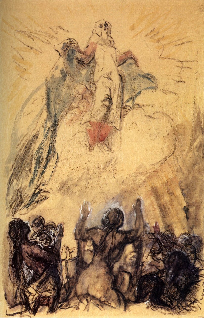 Köylü kadınların korosu ile Mater gloriosa by Max Slevogt