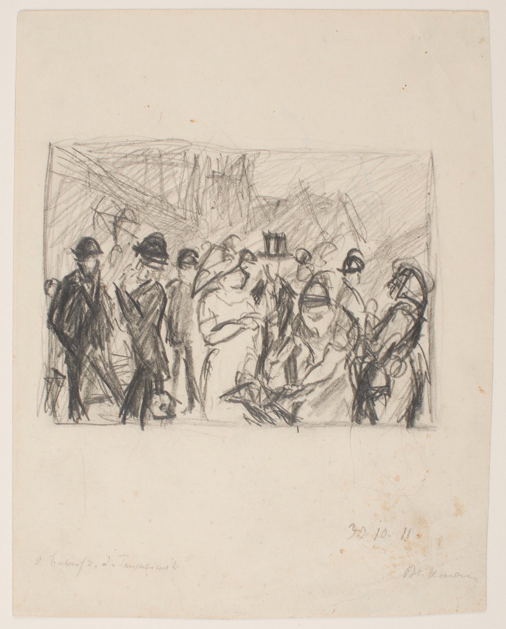 2 [İkinci] Tauentzienstrasse için Eskiz by Max Beckmann