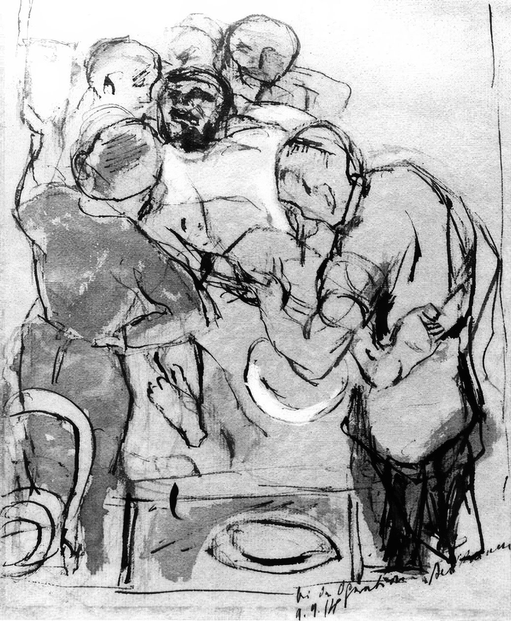 operasyon sırasında by Max Beckmann