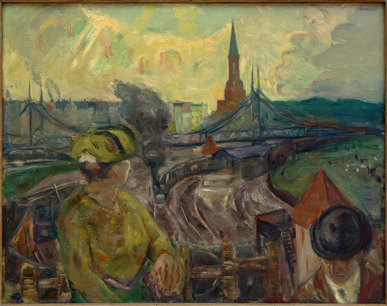 Gesundbrunnen tren istasyonunun görünümü by Max Beckmann