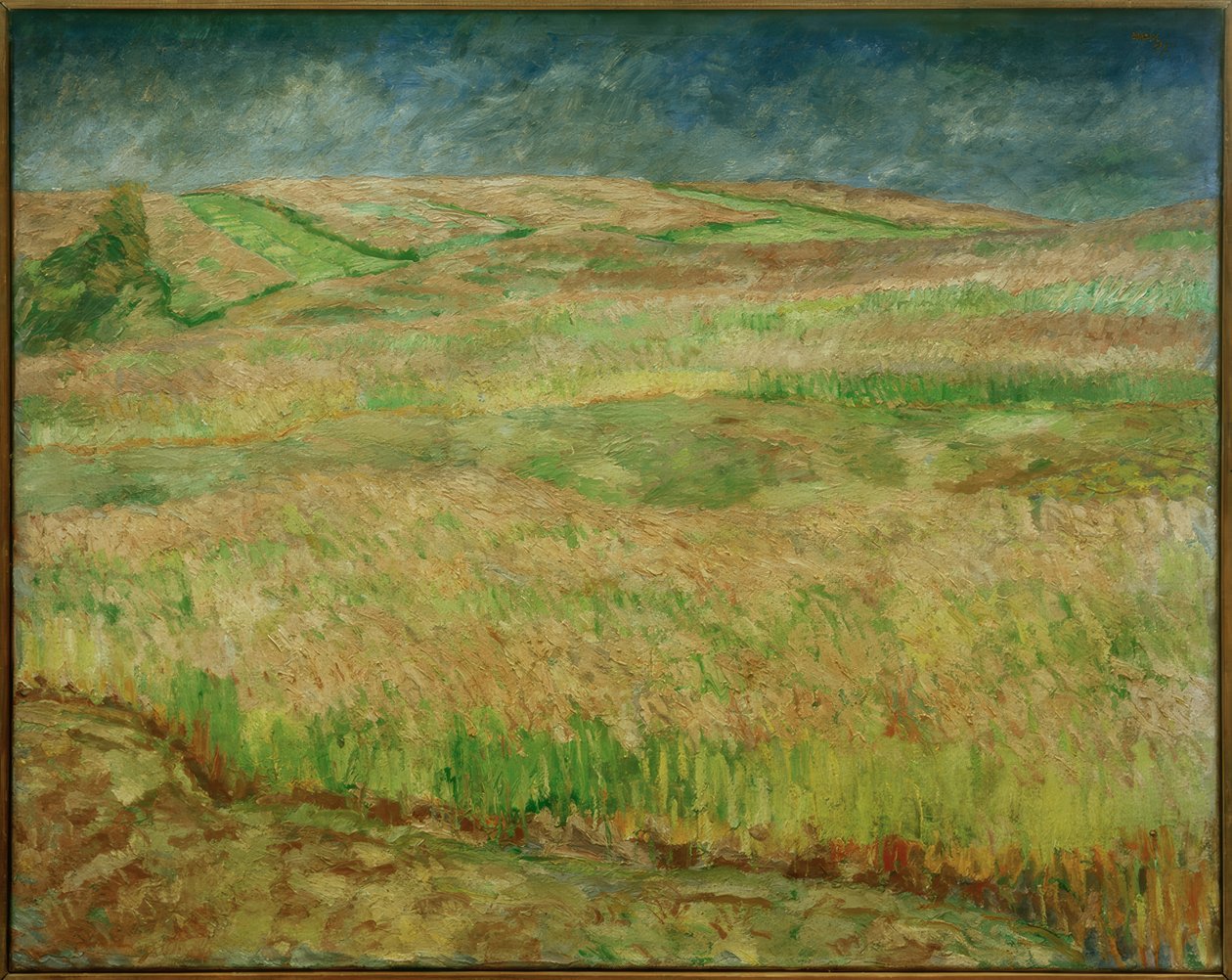 Çiçek açan tahıl manzaraları by Max Beckmann