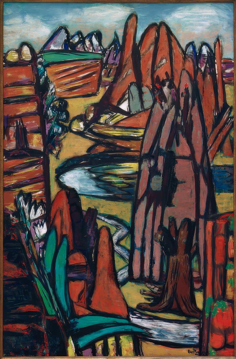 Boulder-Felslandschaft by Max Beckmann