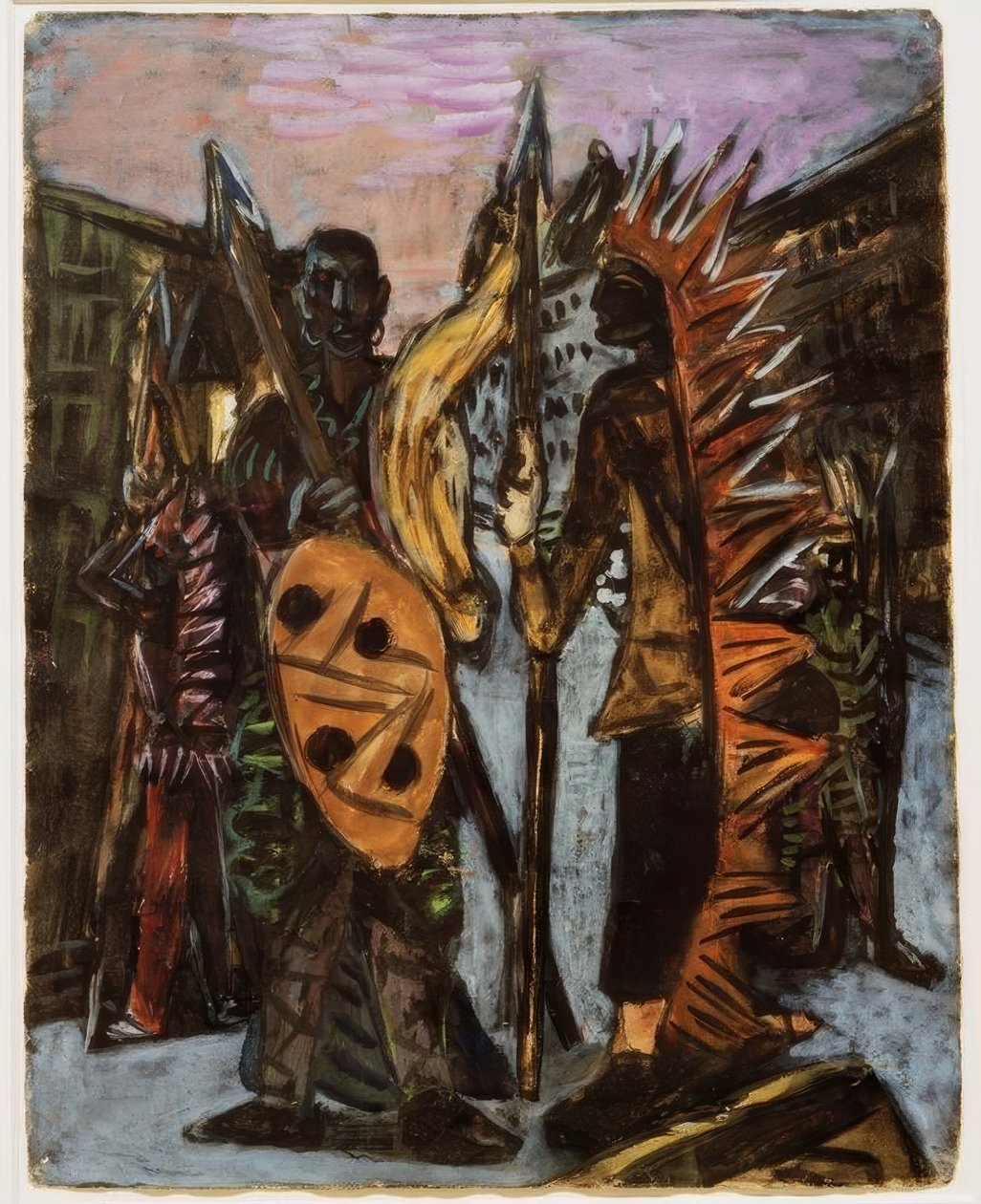 Hintli oynayan çocuklar by Max Beckmann