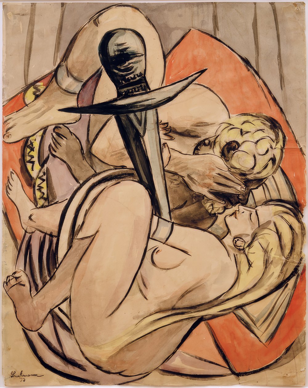 erkek ve kız kardeş by Max Beckmann