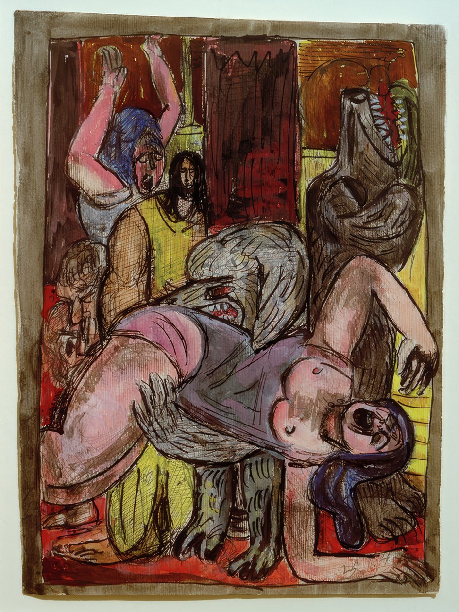 Köpekler büyüyor by Max Beckmann