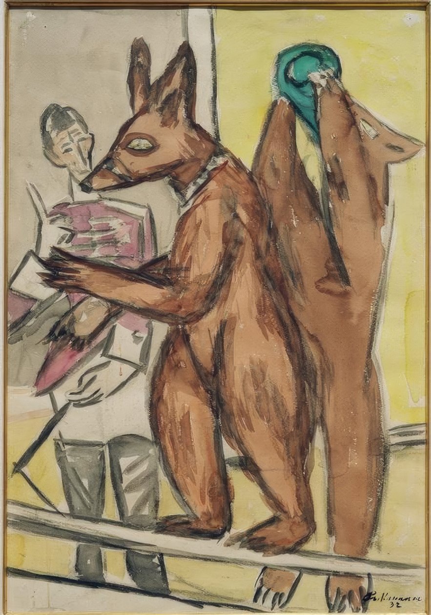 eğitimli ayılar by Max Beckmann