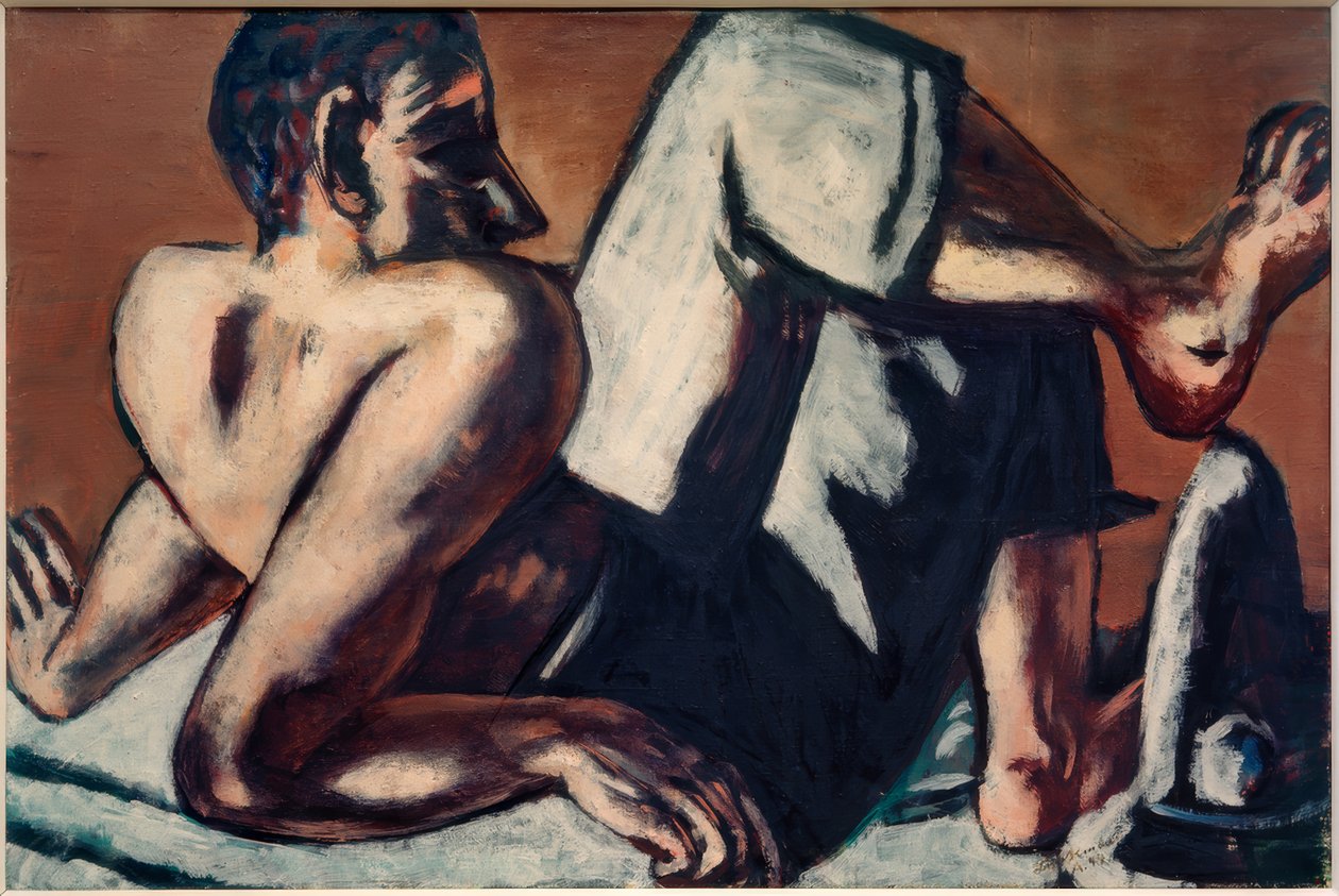 Halbakt-Palyaço (Sanatçı) by Max Beckmann