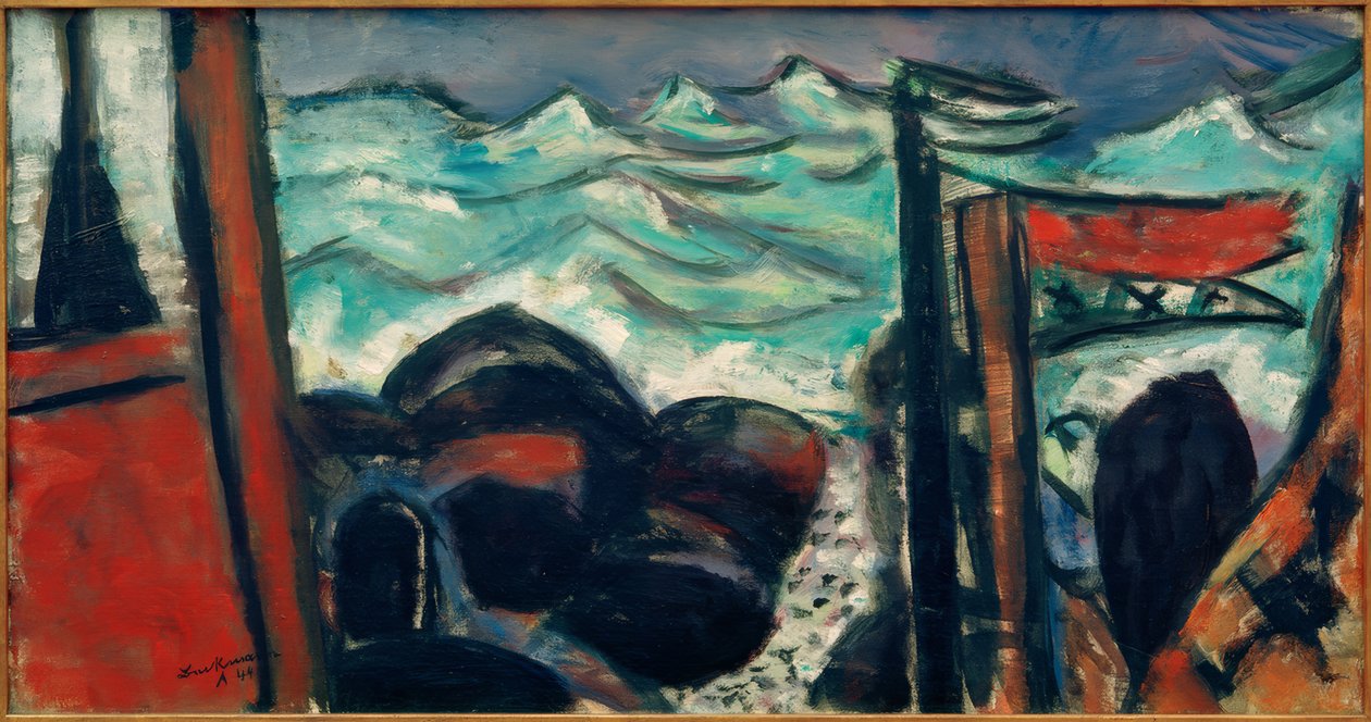 Küçük fırtınalı deniz by Max Beckmann