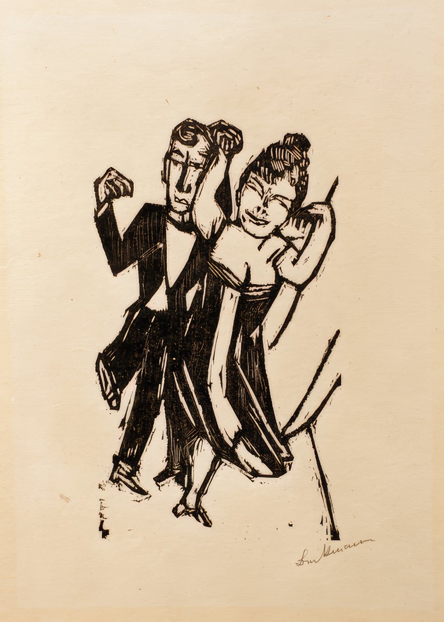 Küçük dans eden çift by Max Beckmann