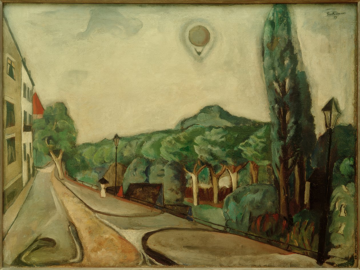 Bir balon ile manzara by Max Beckmann
