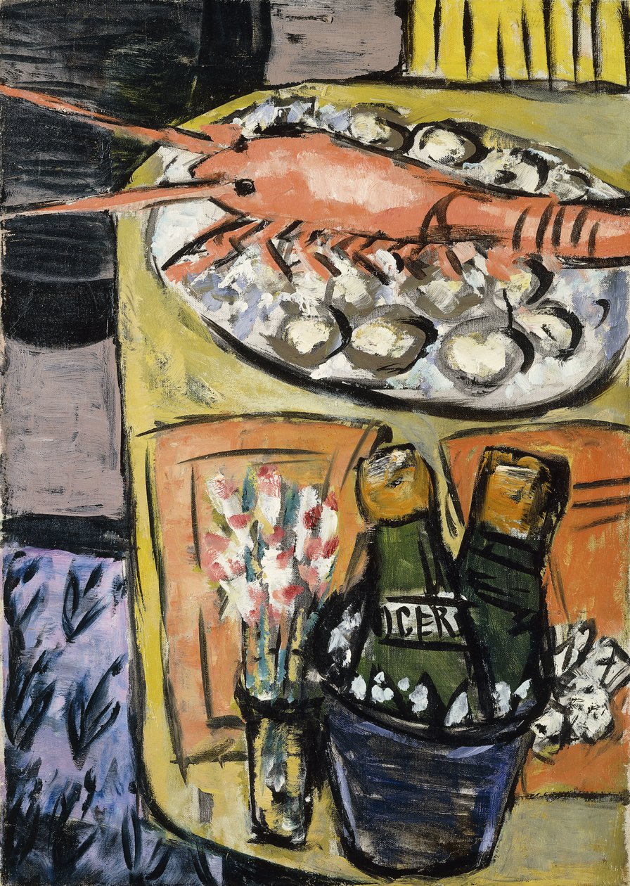 Istakoz Natürmort; Hummerstilben by Max Beckmann