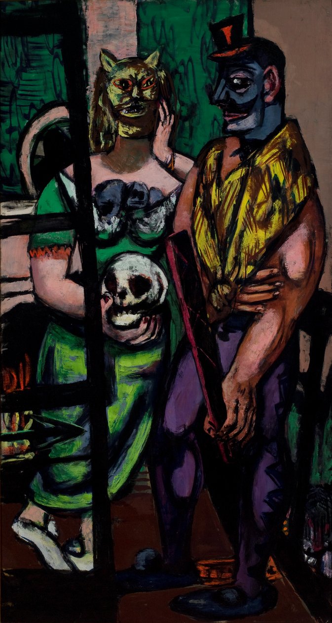 maskeli balo by Max Beckmann