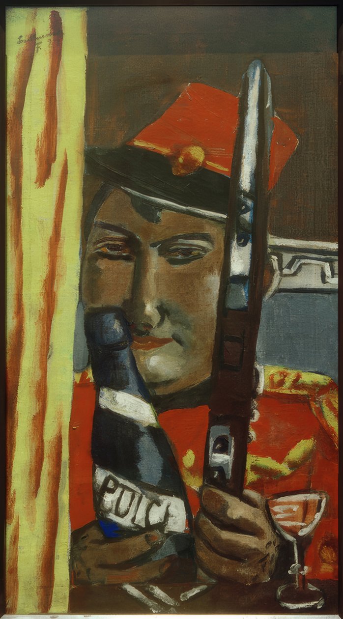 Perulu asker içmek istiyor by Max Beckmann