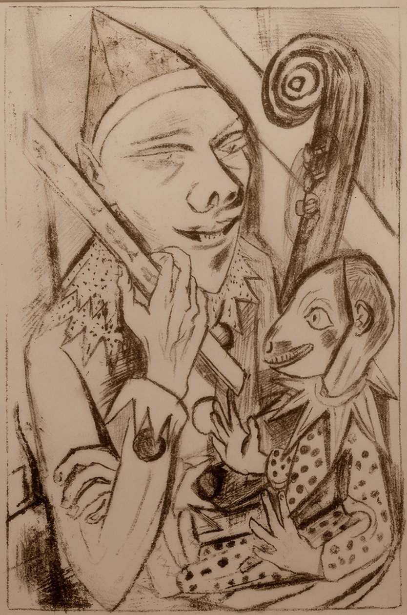 Maskeli Pierrot by Max Beckmann