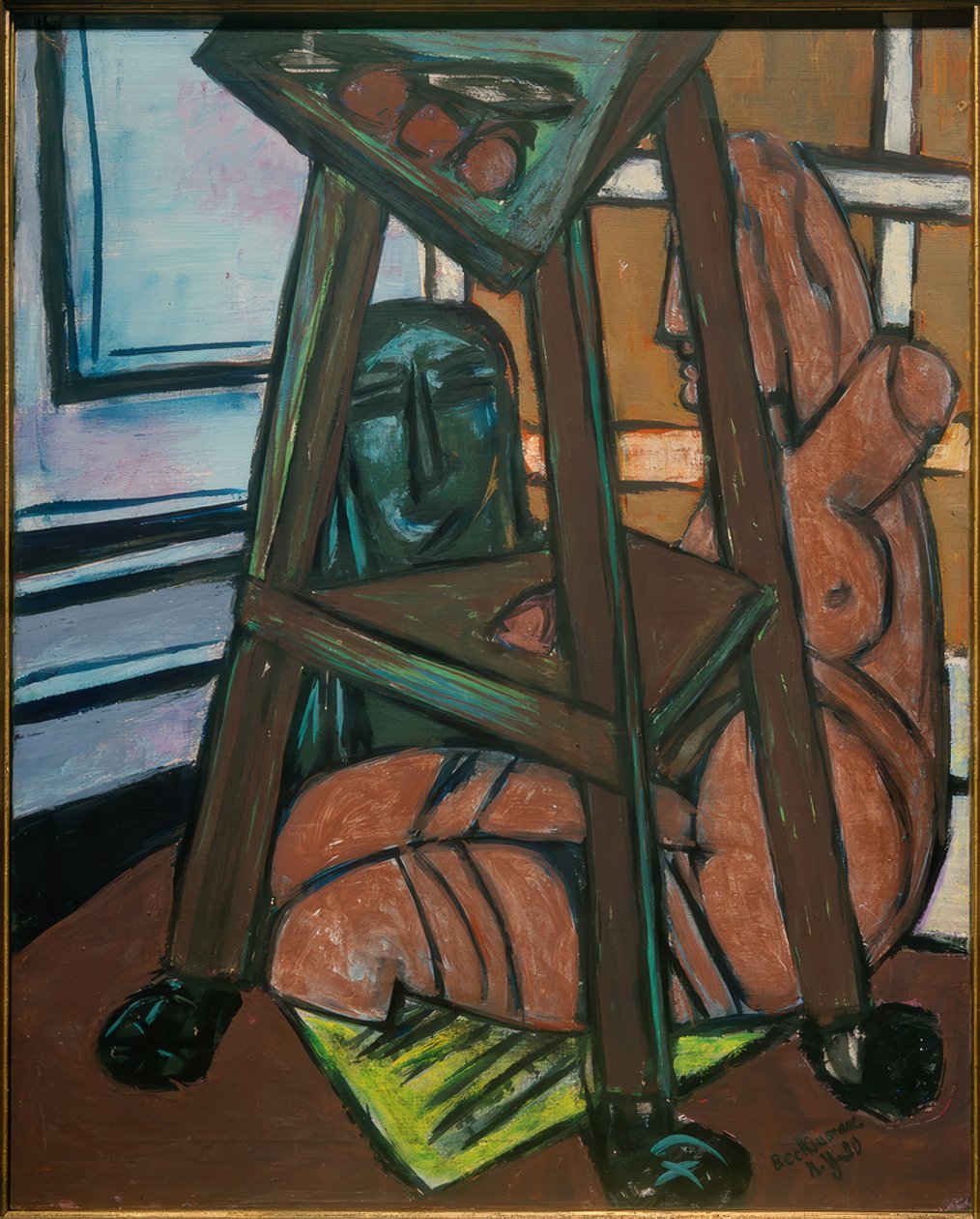 Plastik stüdyo (stüdyo köşesi) by Max Beckmann
