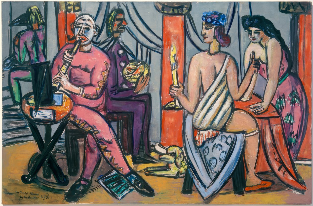 Pompeii-Palyaçolar by Max Beckmann
